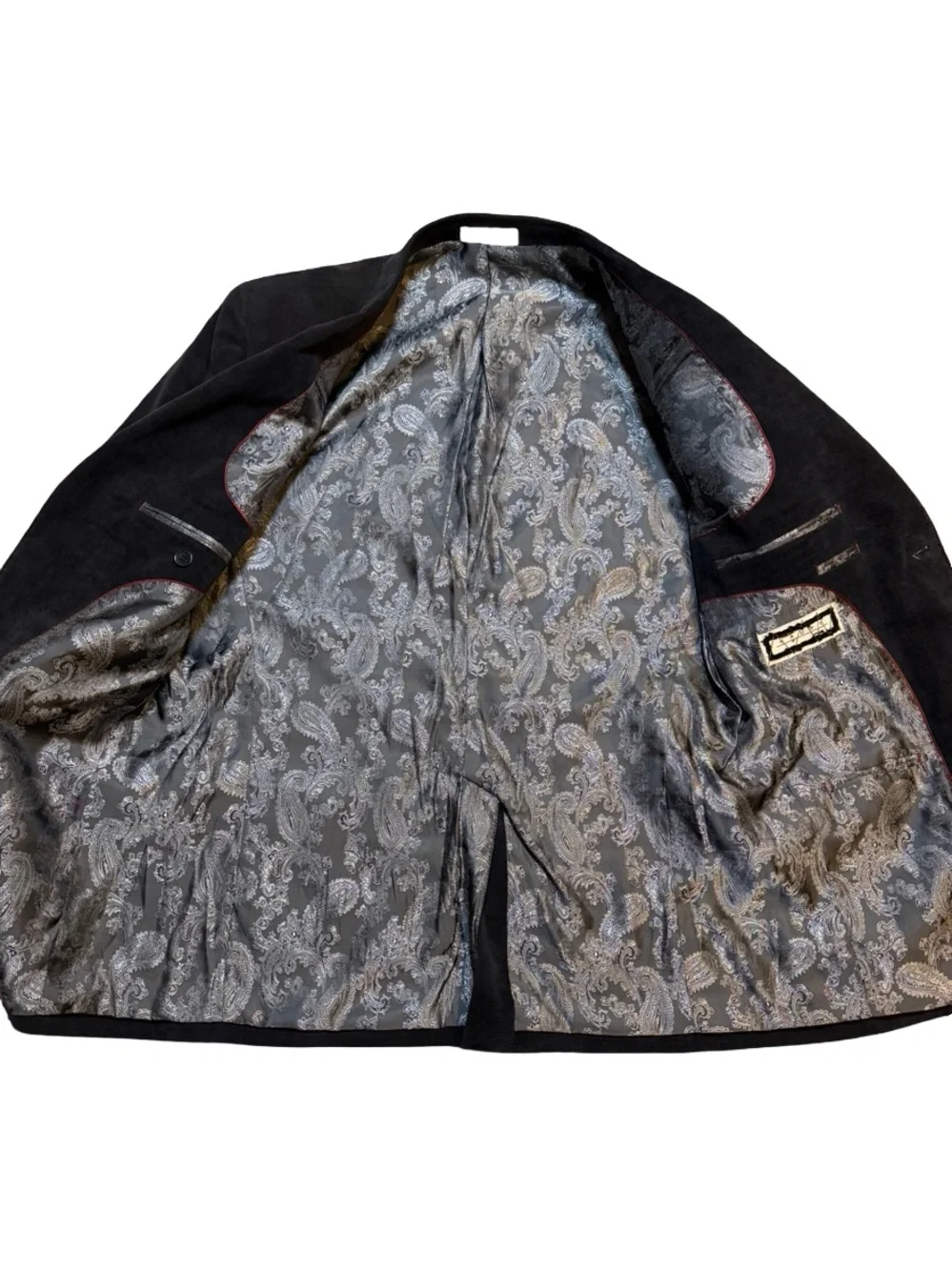 🧥 Haupt‎ Men’s Sport Coat Blazer Paisley Lined Classic Jacket 23” P2P 🧥